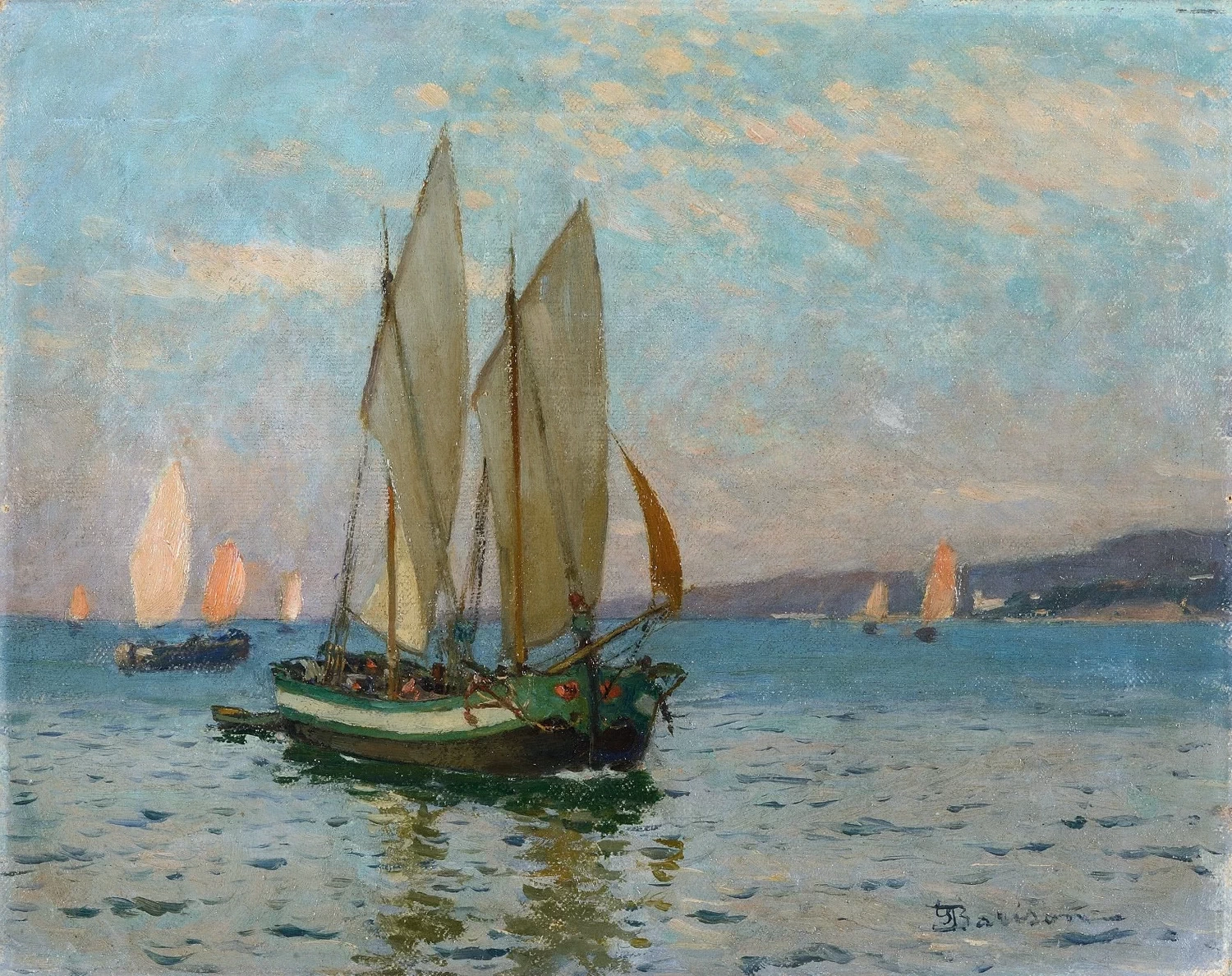Barche sul Golfo di Trieste a Miramare